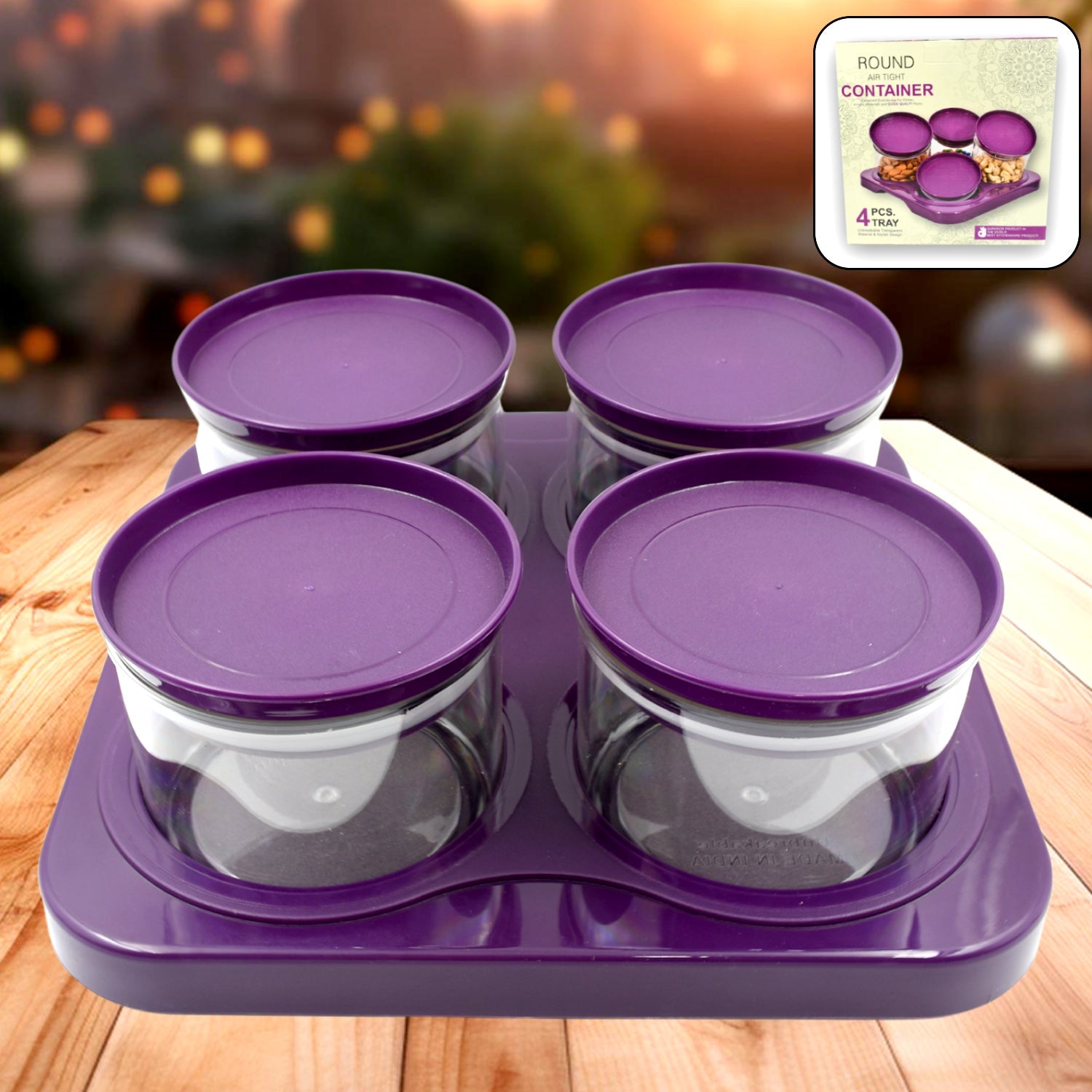 5550 Airtight Plastic 4 Pc Storage Container Set, With Tray Dry Fruit Plastic Storage Container Tray Set With Lid & Serving Tray For Kitchen 5550 Airtight Plastic 4 Pc Storage Container Set, With Tray Dry Fruit Plastic Storage Container Tray Set With Lid & Serving Tray For Kitchen